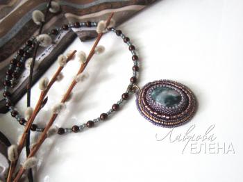 Necklace with pendant "Mystery" (agate). Lavrova Elena