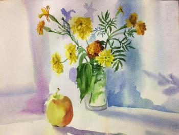 Study with marigolds. Tsebenko Natalia