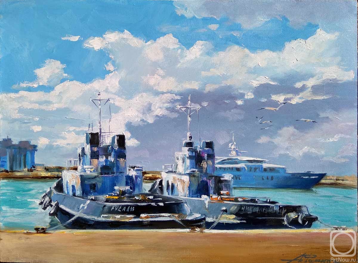 Fomin Andrey. Tugs at the pier