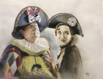 Pulcinello and Colombina (Arte). Zozoulia Maria