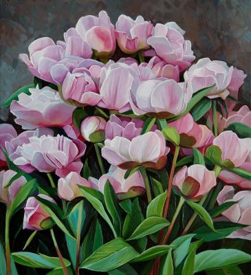 Bouquet of pink peonies