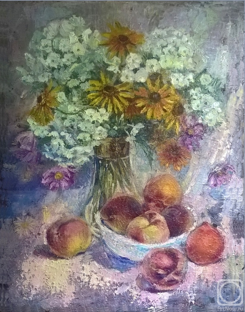 Kochubey Zinaida. Peaches and flowers