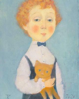 Boy with a cat