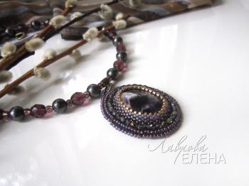 Necklace with pendant "Mystery" (fluorite). Lavrova Elena