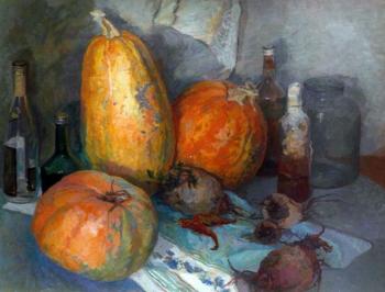Still life with Pumpkins (Harvest Pumpkins). Sayapina Elena