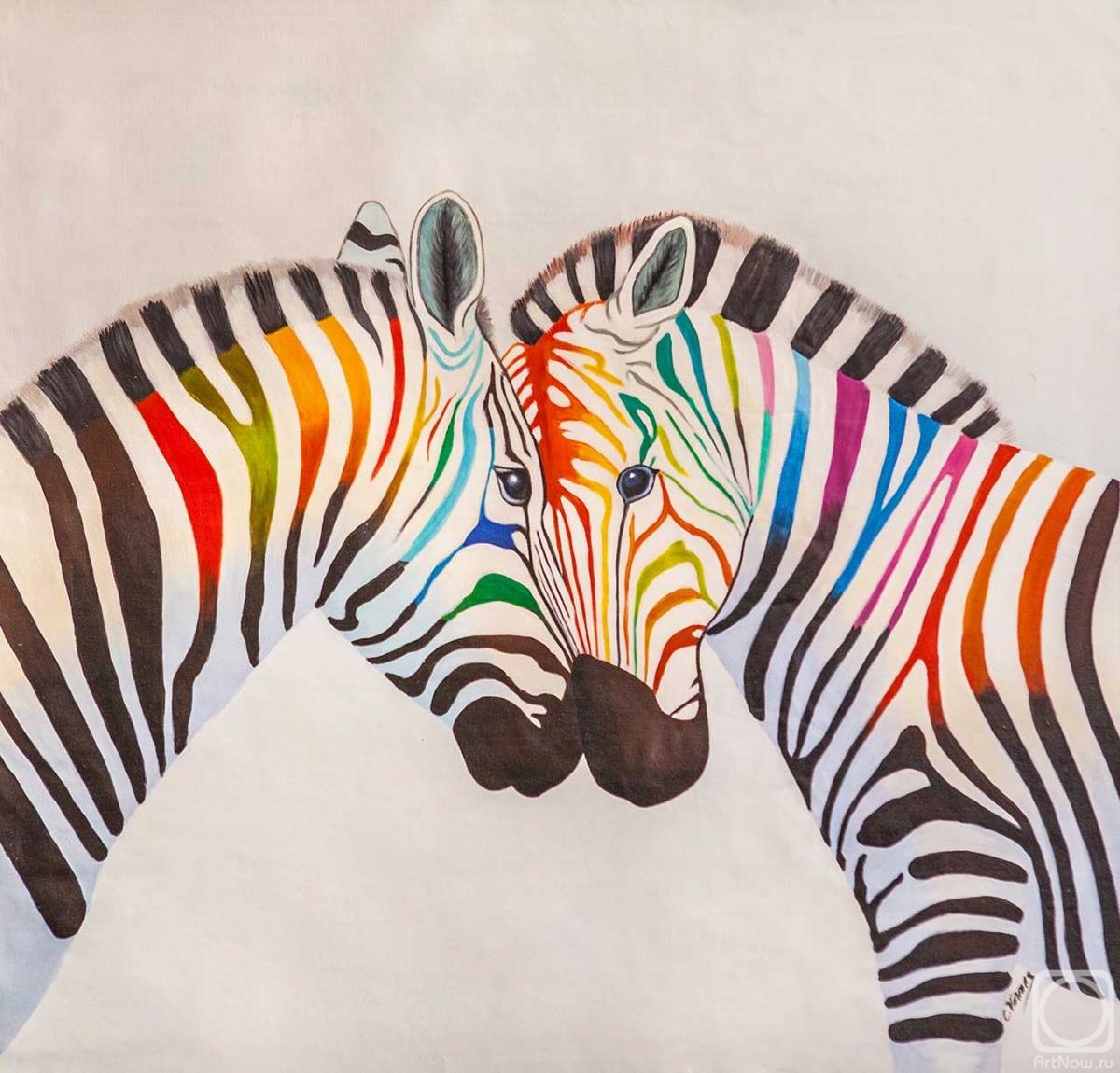 Vevers Christina. Zebras, colorful as a rainbow