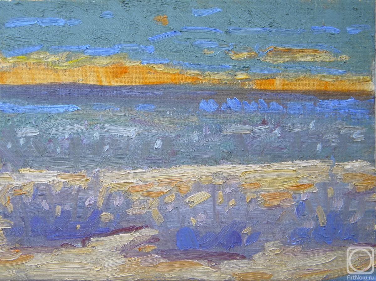Charova Natali. Sunset in the steppe sands