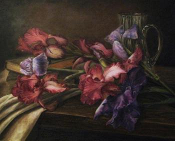 Still life with irises (Still-Life With Flowers). Fomina Lyudmila