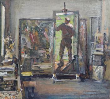 In artist's studio. Bulgakov Grigory