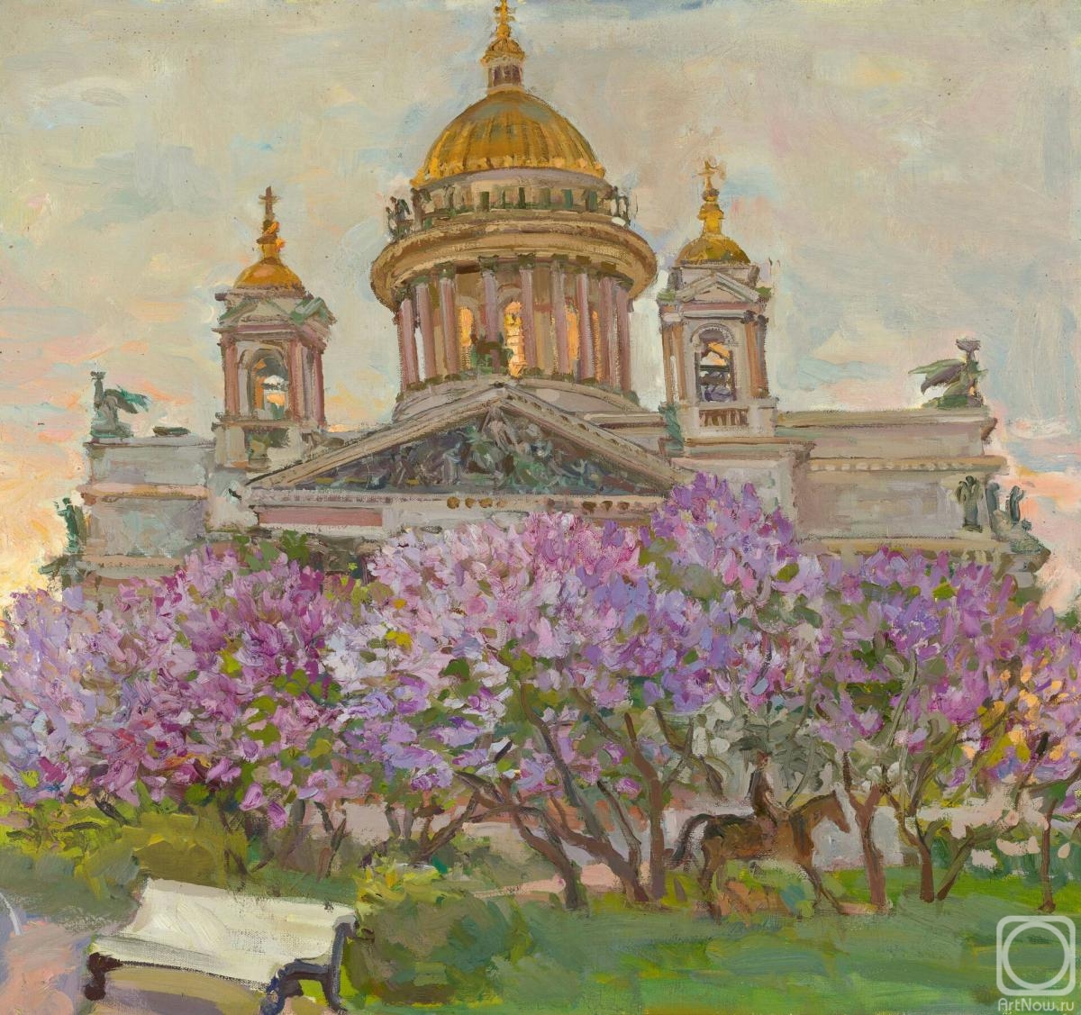 Blinkova Anzhela. St. Isaac's Cathedral in lilacs