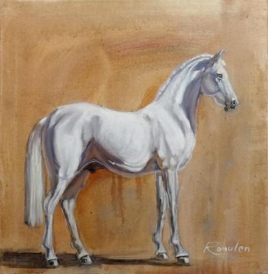 White horse. Rakhmatulin Roman