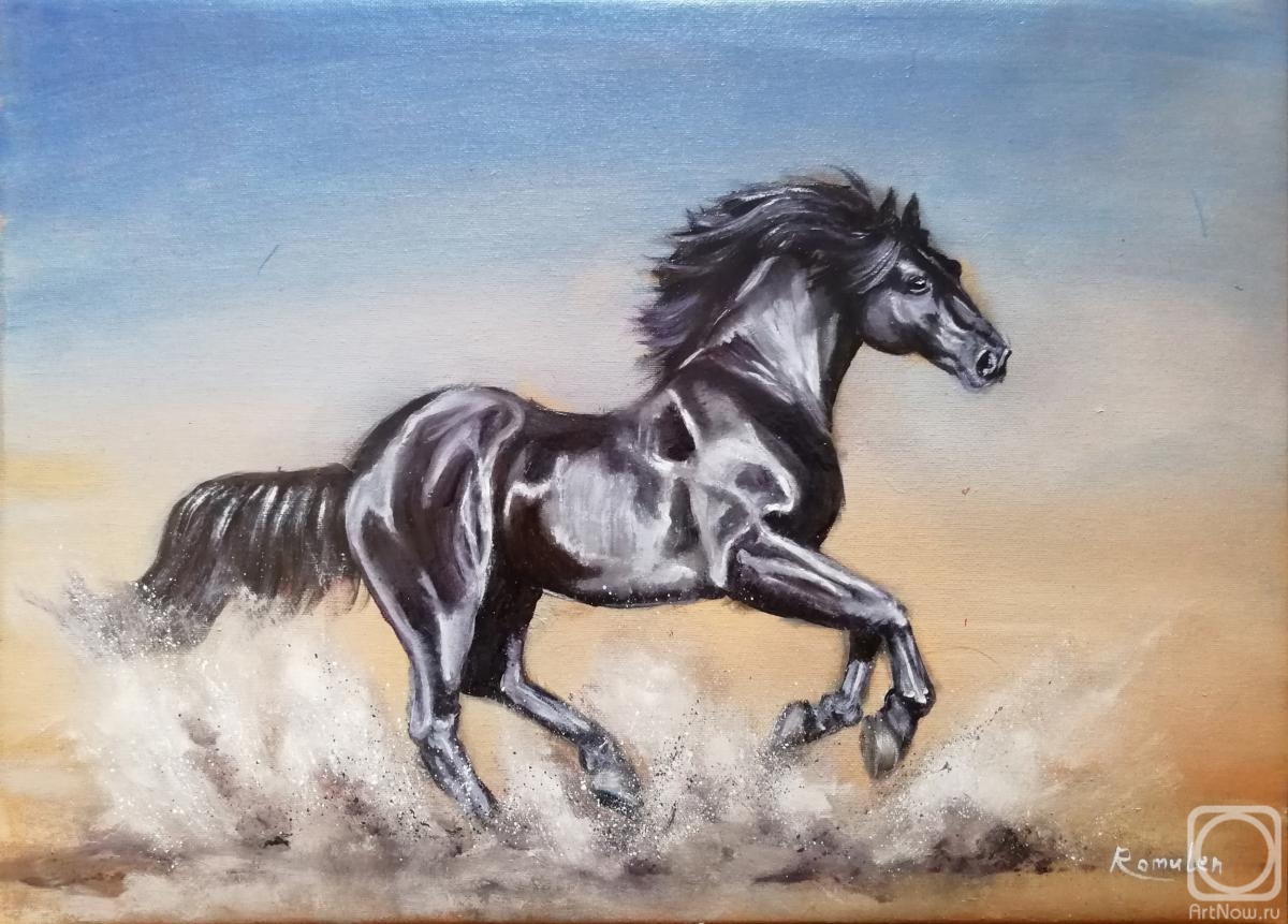 Rakhmatulin Roman. Black horse