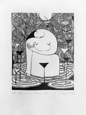 Bather. Full moon. Kochurova Irina