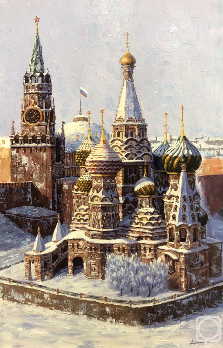 Dobrynin Ilya. Moscow. Kremlin. View of St. Basil's Cathedral