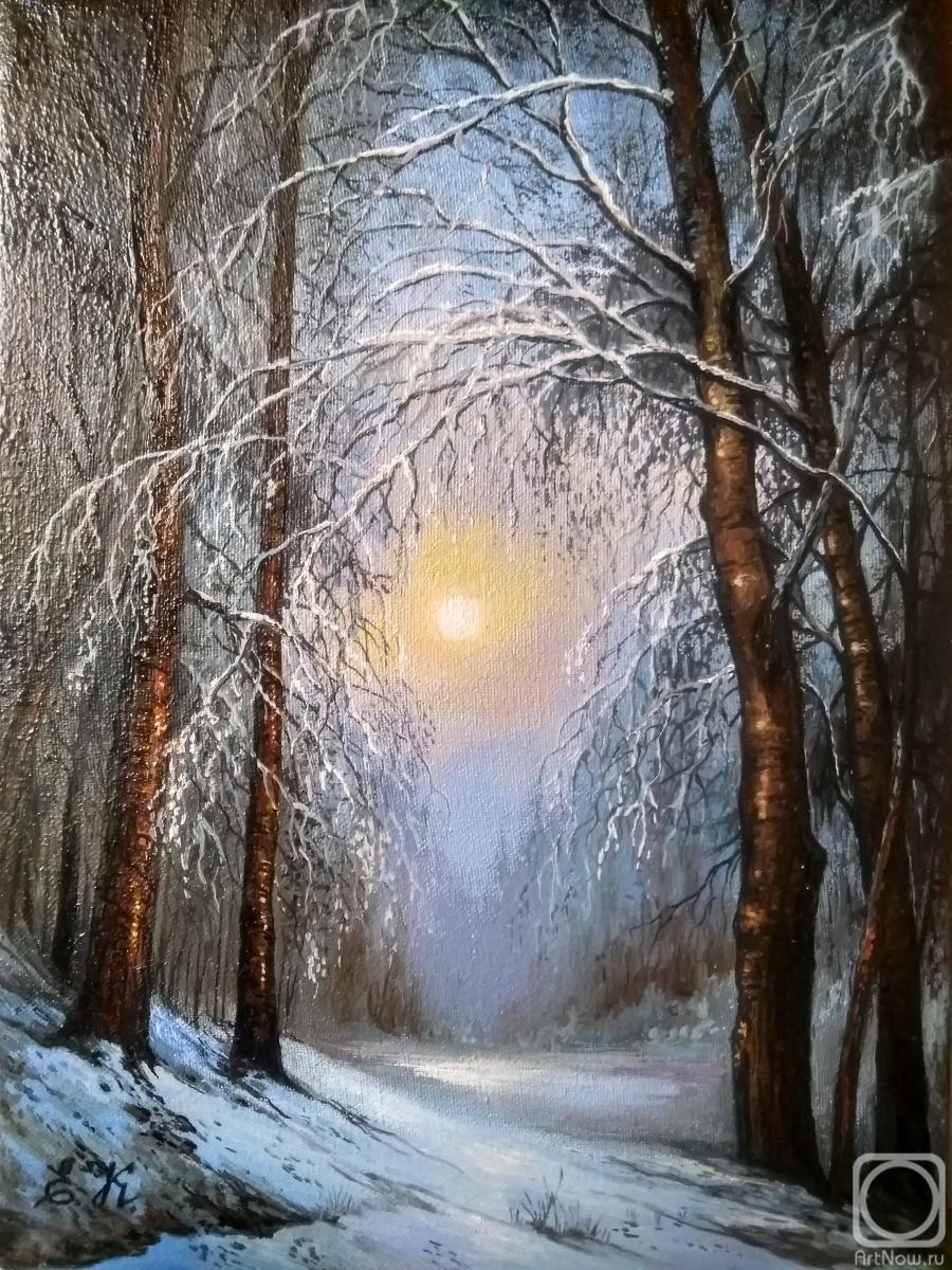 Korableva Elena. Winter. Forest landscape