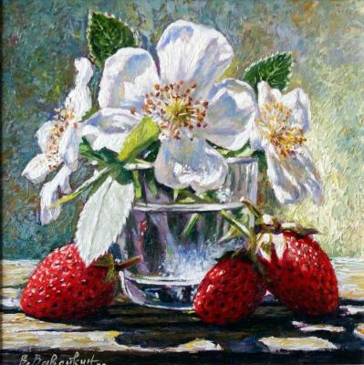 Rosehip flowers (The Picture With The White Rose). Vaveykin Viktor