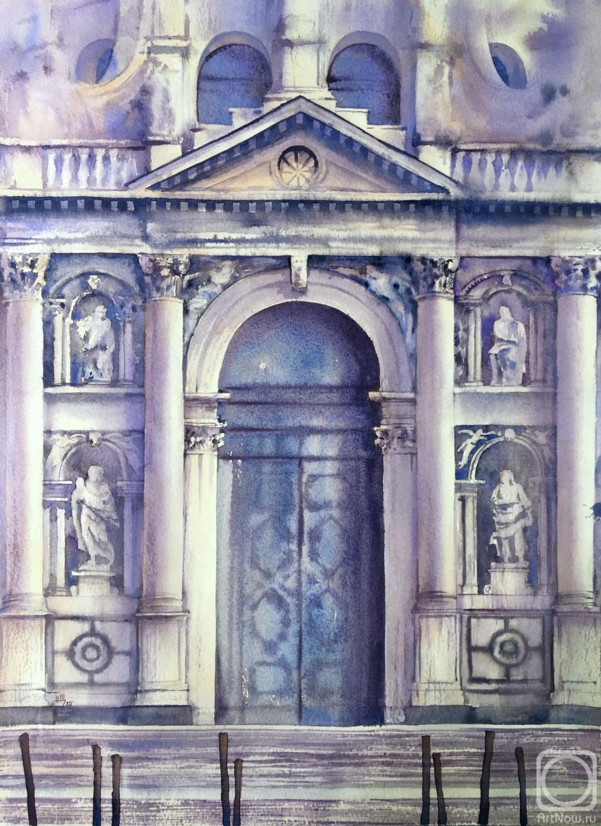 Shchepetnova Natalia. The façade of Santa Maria della Salute. From the series "Fragments of the Architecture of Venice"