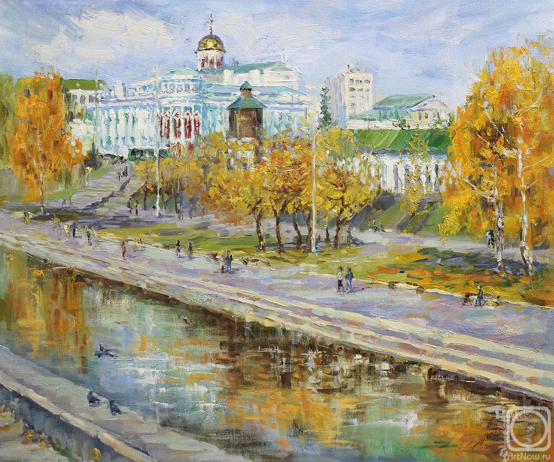 Tyutina-Zaykova Ekaterina. Autumn city. Historical square
