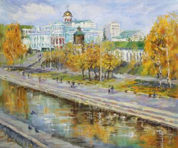 Autumn city. Historical square (The House Of Sevastyanov). Tyutina-Zaykova Ekaterina