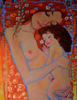 . (Painting With Mother And Child). Budanov Valeriy