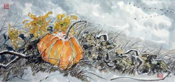 Late autumn - and the pumpkin was forgotten. Mishukov Nikolay