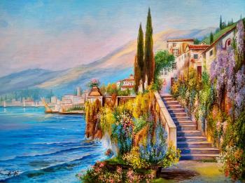 View of Naples (based on Alois Arnegger). Korableva Elena
