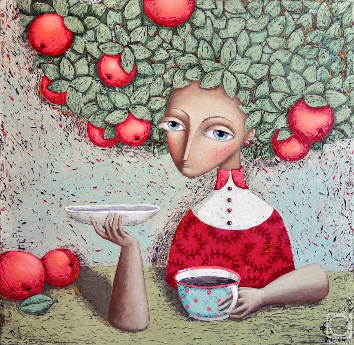 Чаепитие в саду» картина Тютюнниковой Олеси (холст, акрил) — купить на  ArtNow.ru