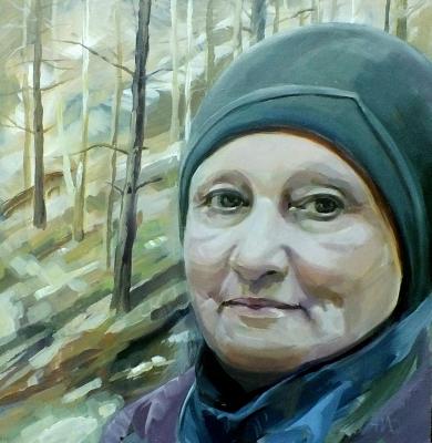On the Yellow Yar (self-portrait). Odnolko Natalia