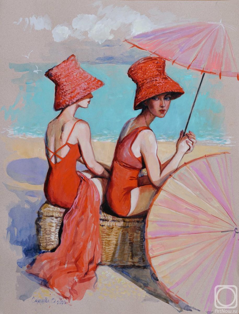 Simonova Olga. Red Swimwear