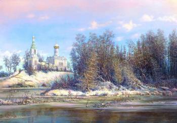 The temple by the river. Panin Sergey