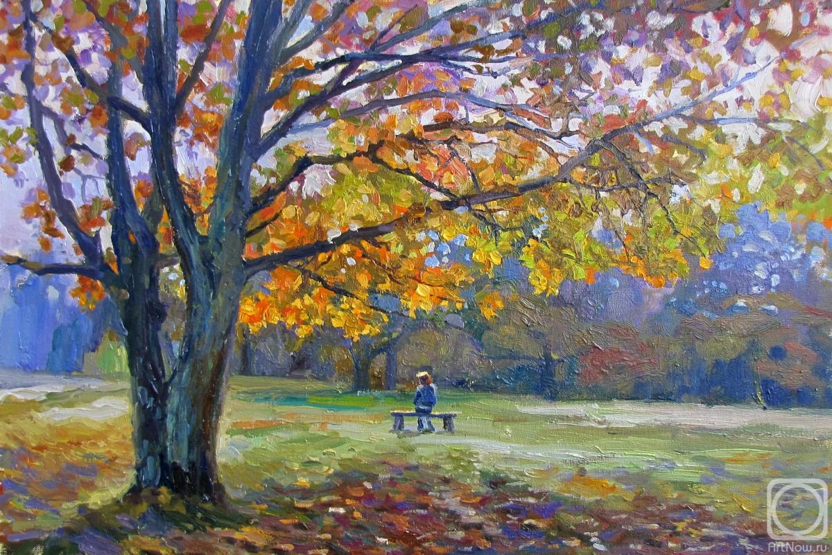 Rodionov Igor. Autumn morning in a country park