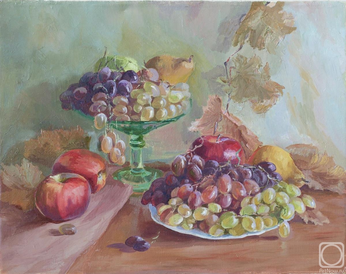 Stepanova Elena. Still life with grapes