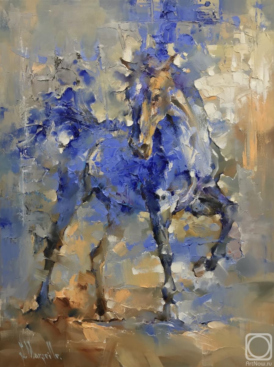 Singatullin Marsel. Blue horse