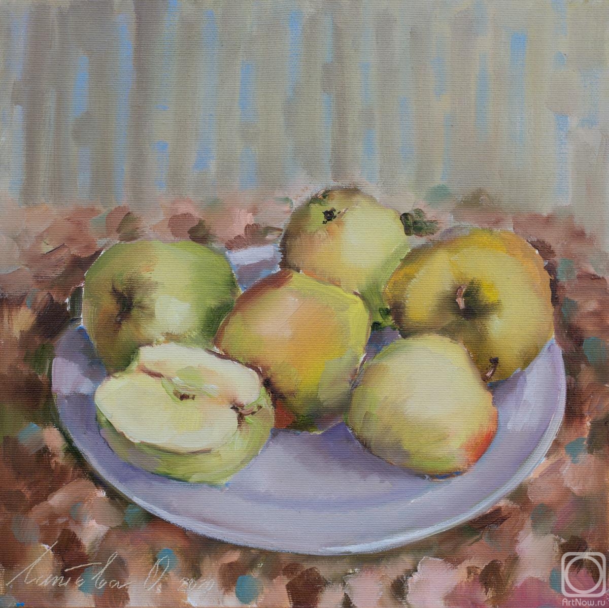 Lapteva Olga. Apples on a plate