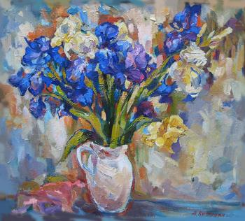 Bocharova Anna Genrihovna. Irises in a white jug
