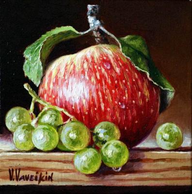 Apple and grape (Painting With An Apple And Grape). Vaveykin Viktor