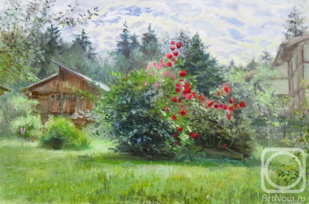 Malyusova Tatiana. Landscape with roses