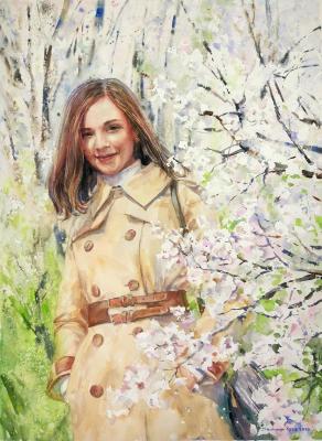 Lada (Spring Portrait In Watercolor). Savinova Roza
