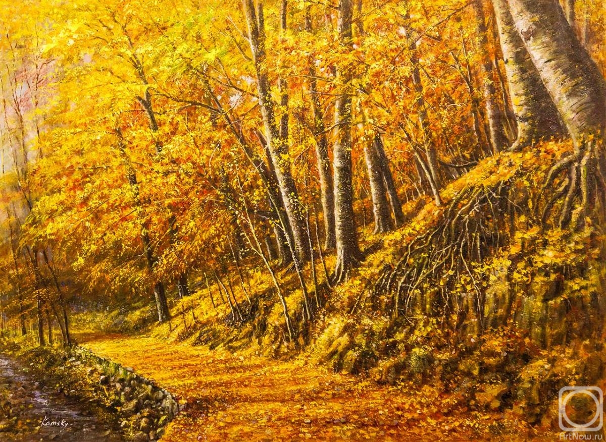 Kamskij Savelij. Forest in autumn colors