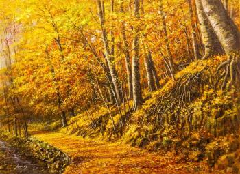 Forest in autumn colors. Kamskij Savelij