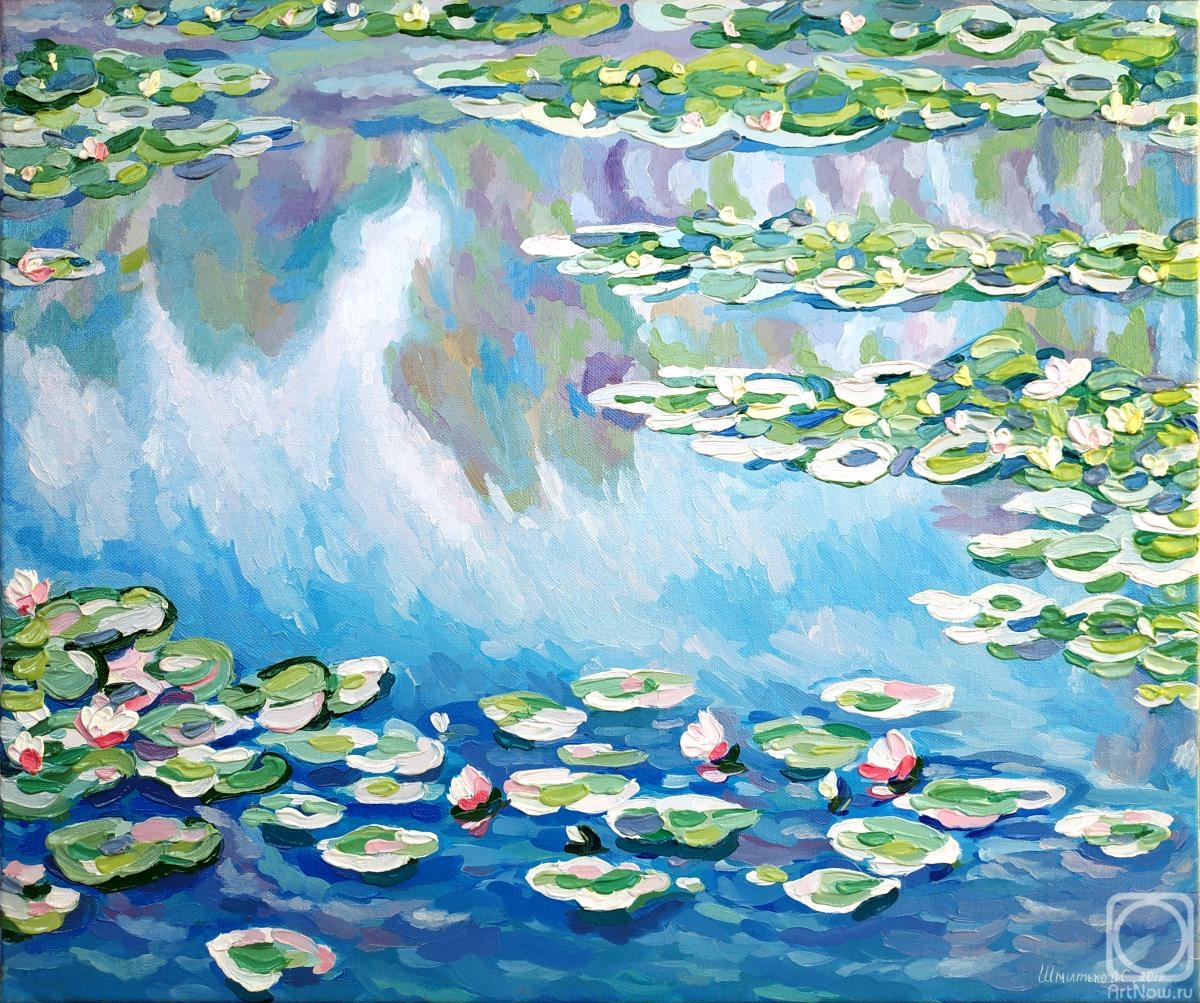Shmitko Liudmila. Water Lilies,1906,  opy of Claude Monet 's painting