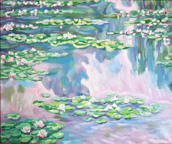 Water Lilies,1905,  opy of Claude Monet 's painting