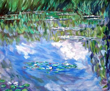 Water Lilies,Clouds,1903,  opy of Claude Monet 's painting