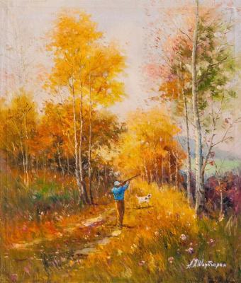 Hunting in the autumn forest. Sharabarin Andrey