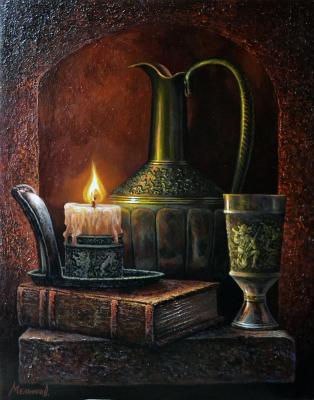 Still life with a candle. Melnikov Alexander