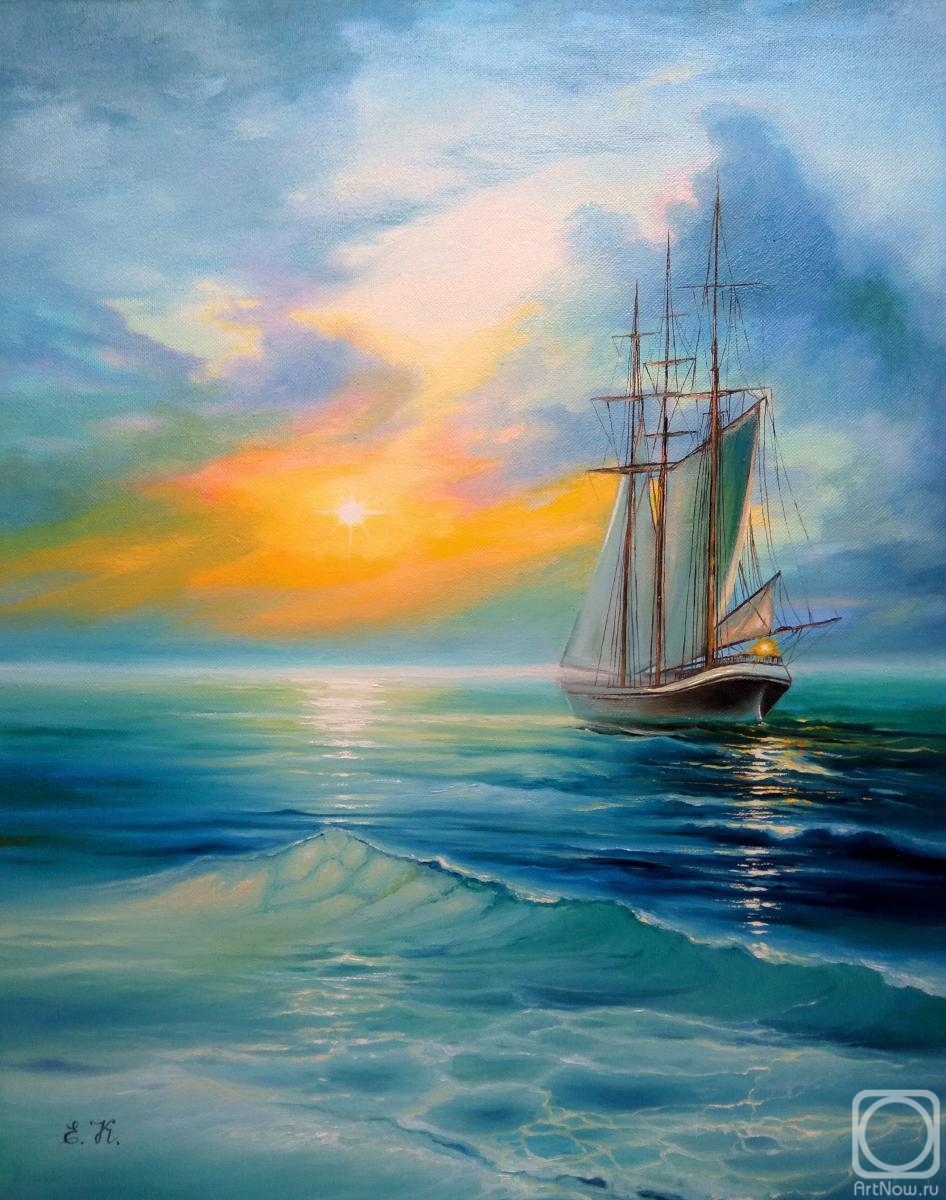 Korableva Elena. Ship at sea