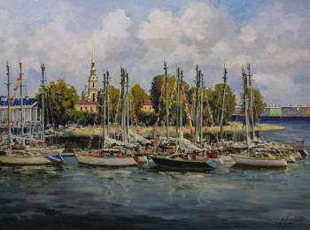 St.Petersburg. Yachts near The St. Peter and Paul Fortress. Malykh Evgeny