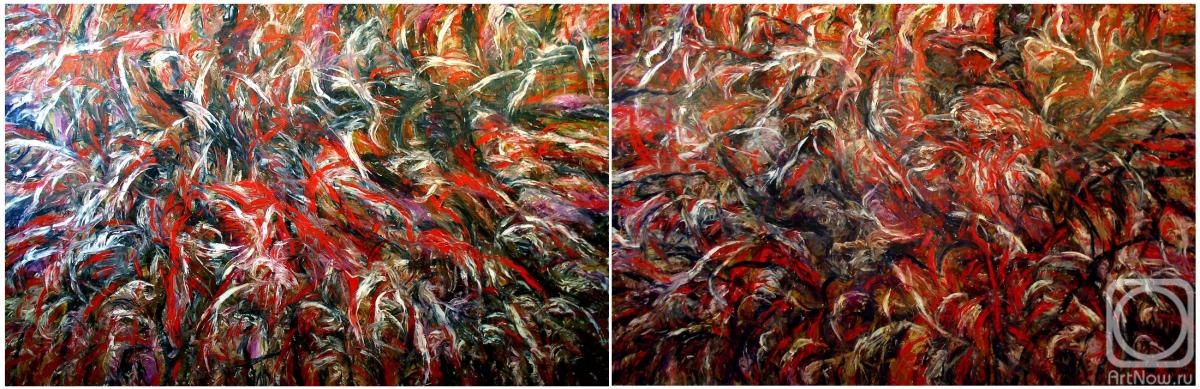 Frolov Oleg. Diptych. Reflection. Relief From The Pain Of Existence. Domineering Factor