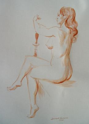 Nude seating girl. Kostylev Dmitry