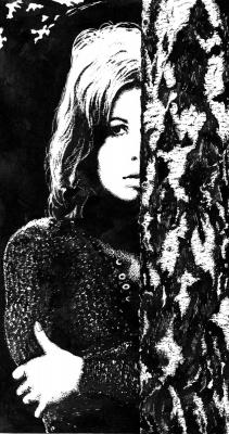 I was sipping birch sap in the spring magic wood. Abaimov Vladimir